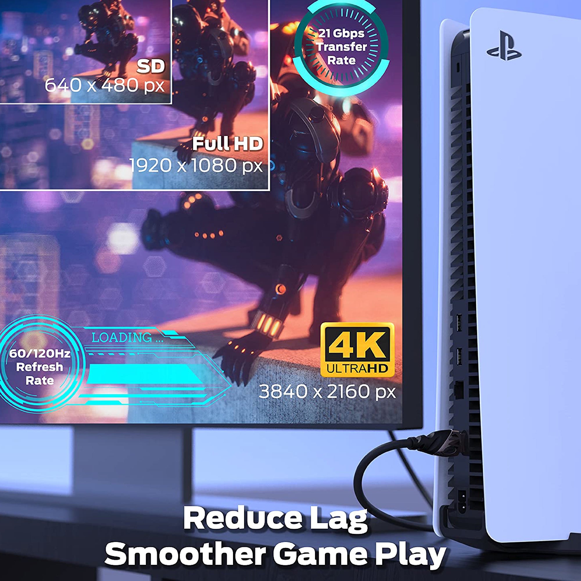 HDMI Cable Rose Gold